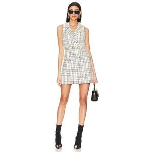 NWOT Alice + Olivia Jordy Double Breasted Tuxedo Dress - Tweed Plaid Blazer